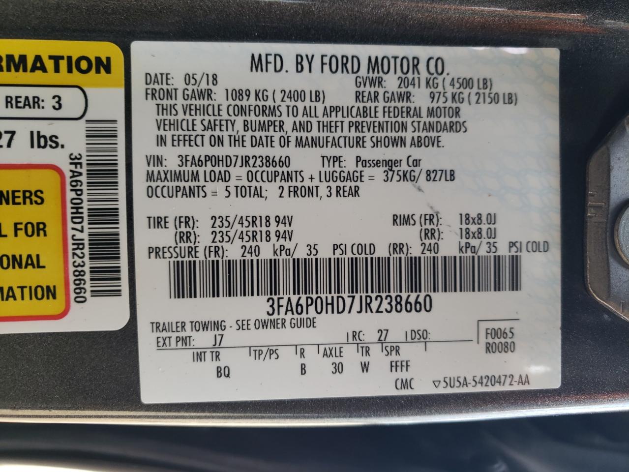 2018 Ford Fusion - Image 12