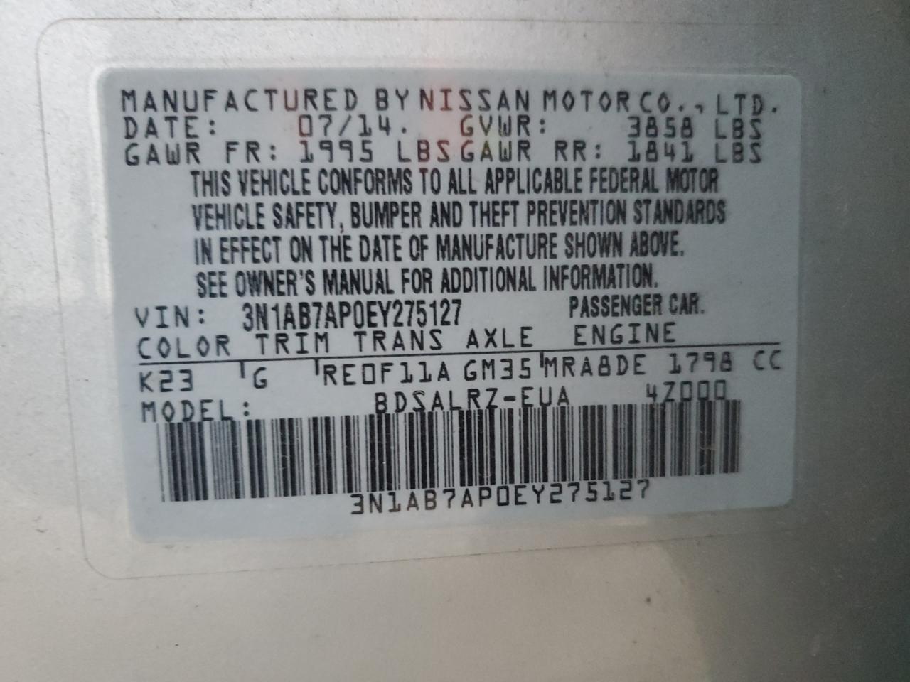 2014 Nissan Sentra - Image 13