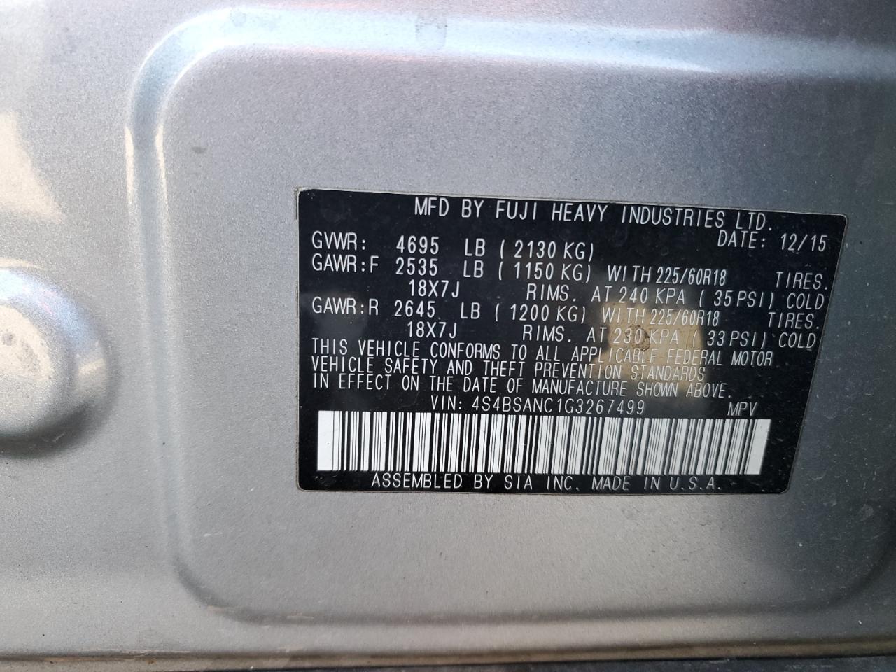 2016 Subaru Outback - Image 13