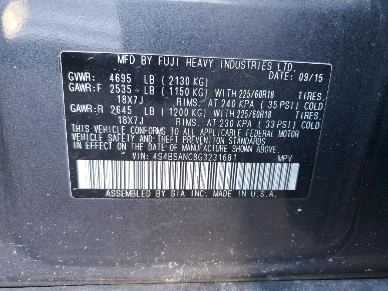 2016 Subaru Outback - Image 13