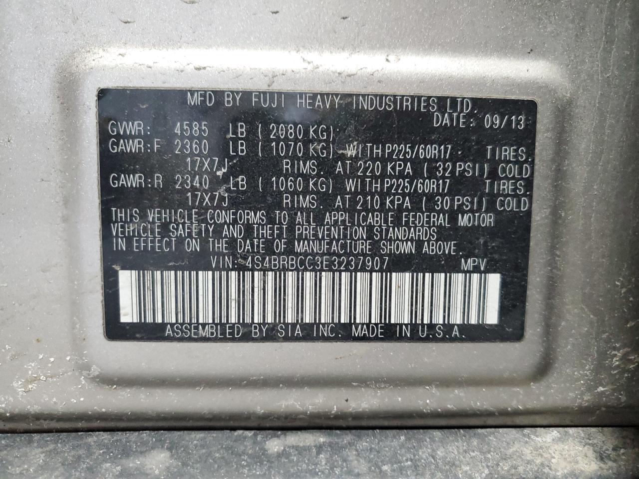 2014 Subaru Outback - Image 13