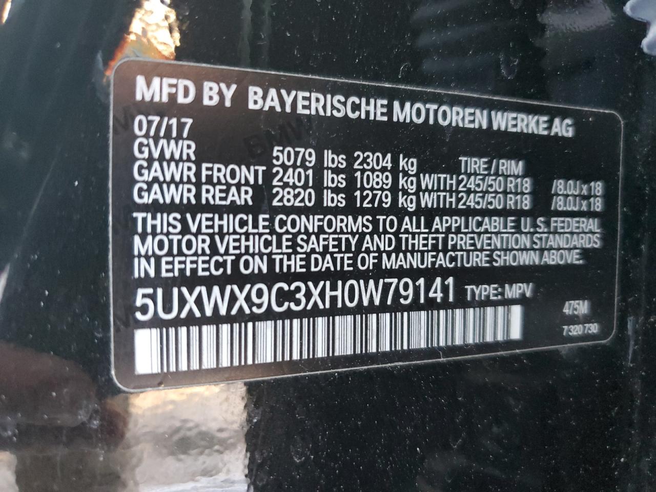 2017 BMW X3 - Image 13
