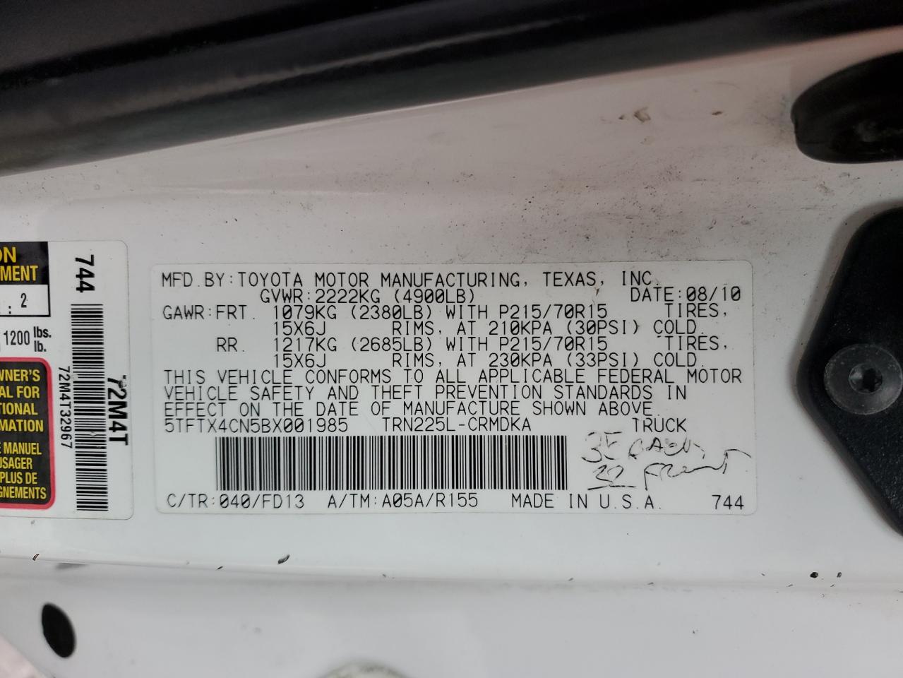 2011 Toyota Tacoma - Image 12