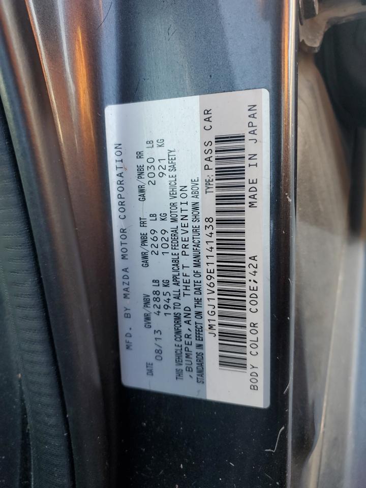 2014 Mazda 6 Touring VIN: JM1GJ1V69E1141438 Lot: 88809805