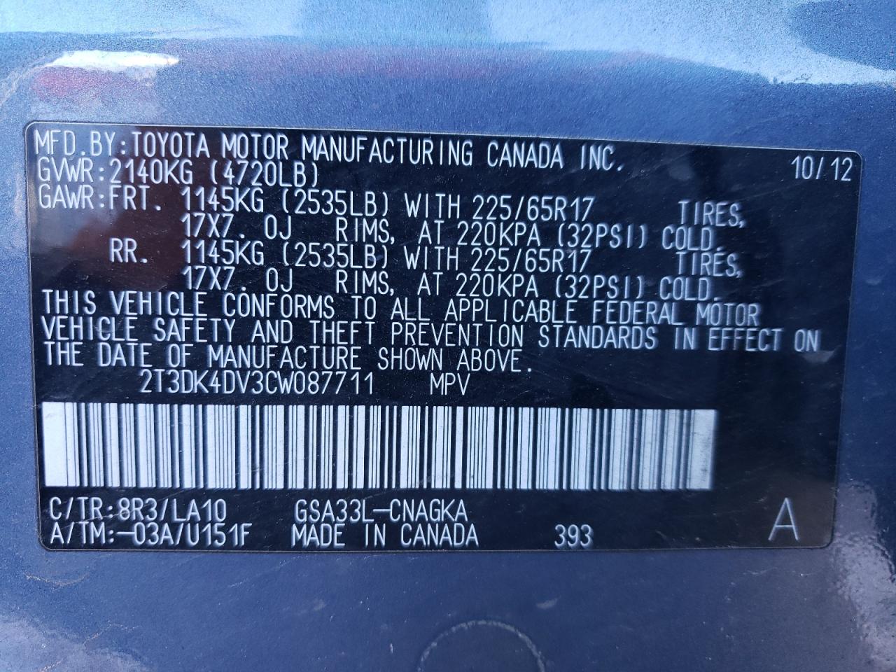 2012 Toyota RAV 4 - Image 13