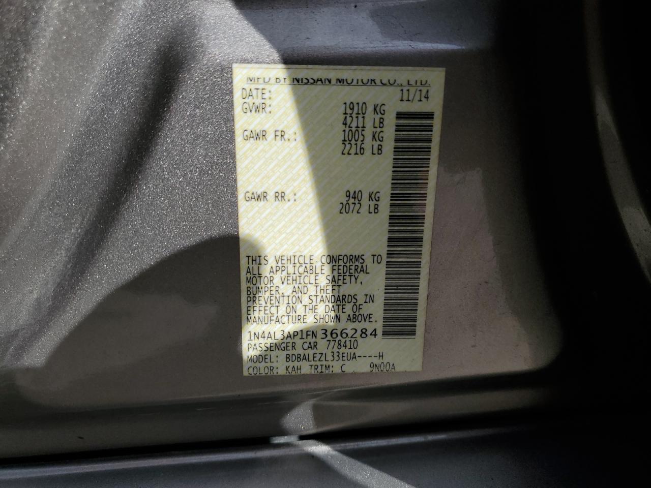 2015 Nissan Altima - Image 12