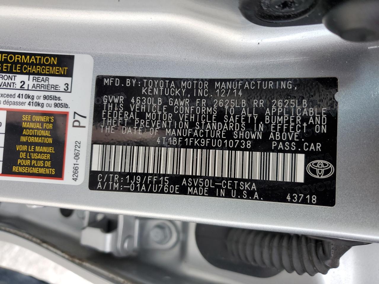 2015 Toyota Camry - Image 13