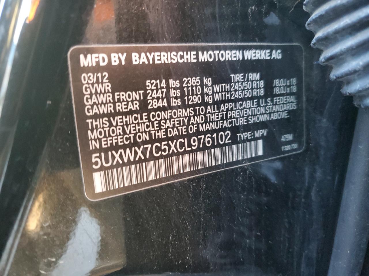 2012 BMW X3 - Image 12