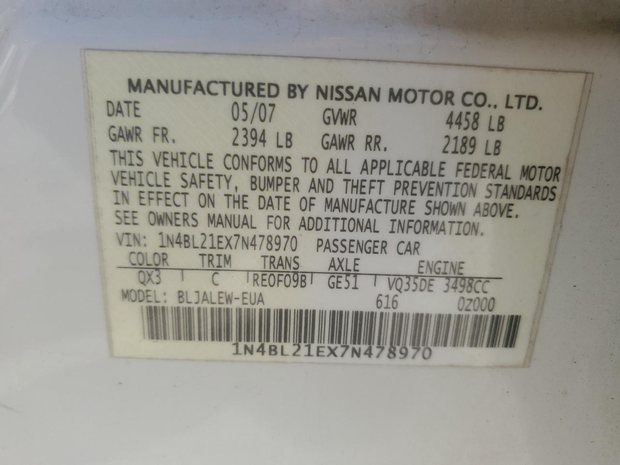 2007 Nissan Altima - Image 14