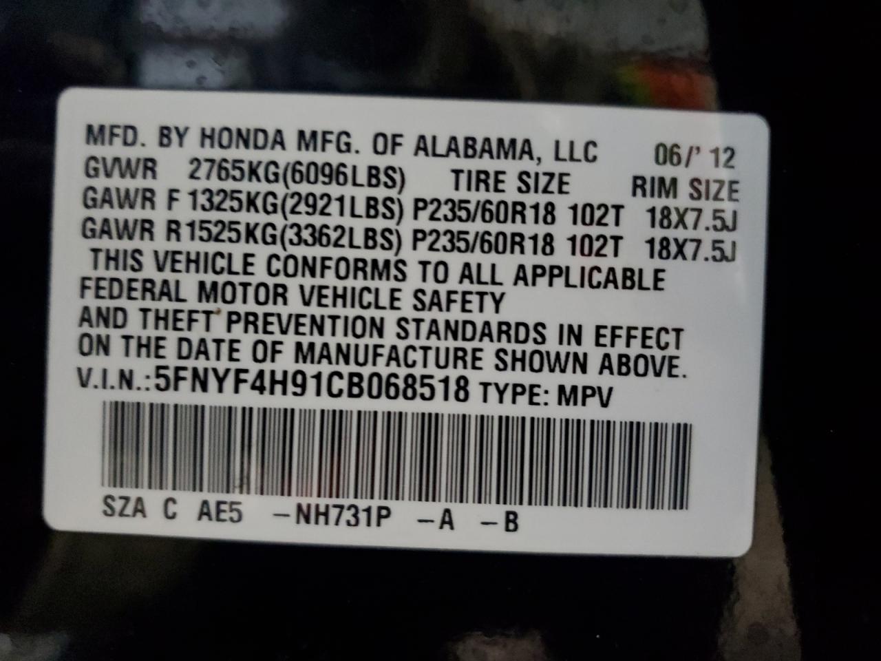 2012 Honda Pilot - Image 14