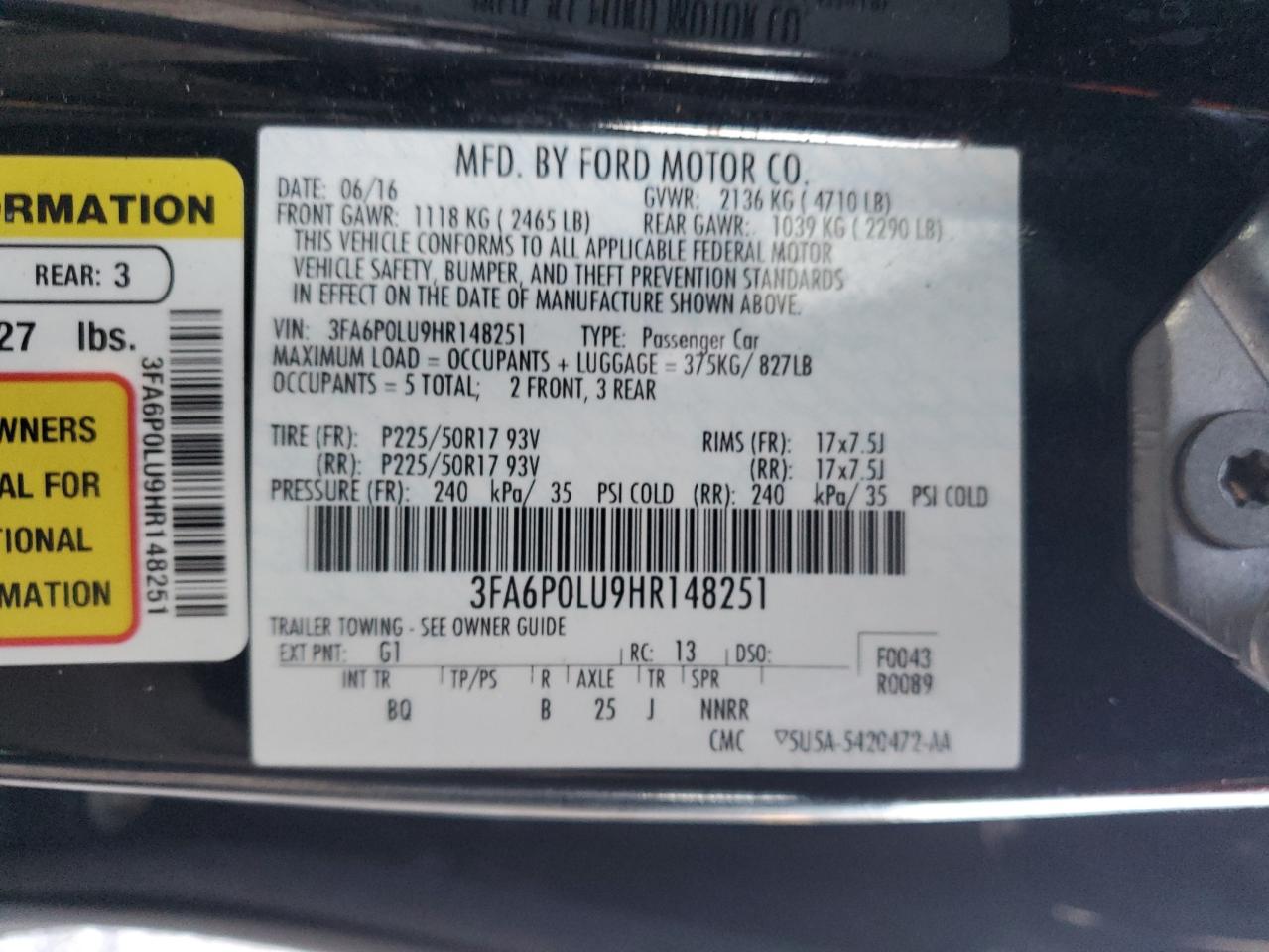 2017 Ford Fusion - Image 12