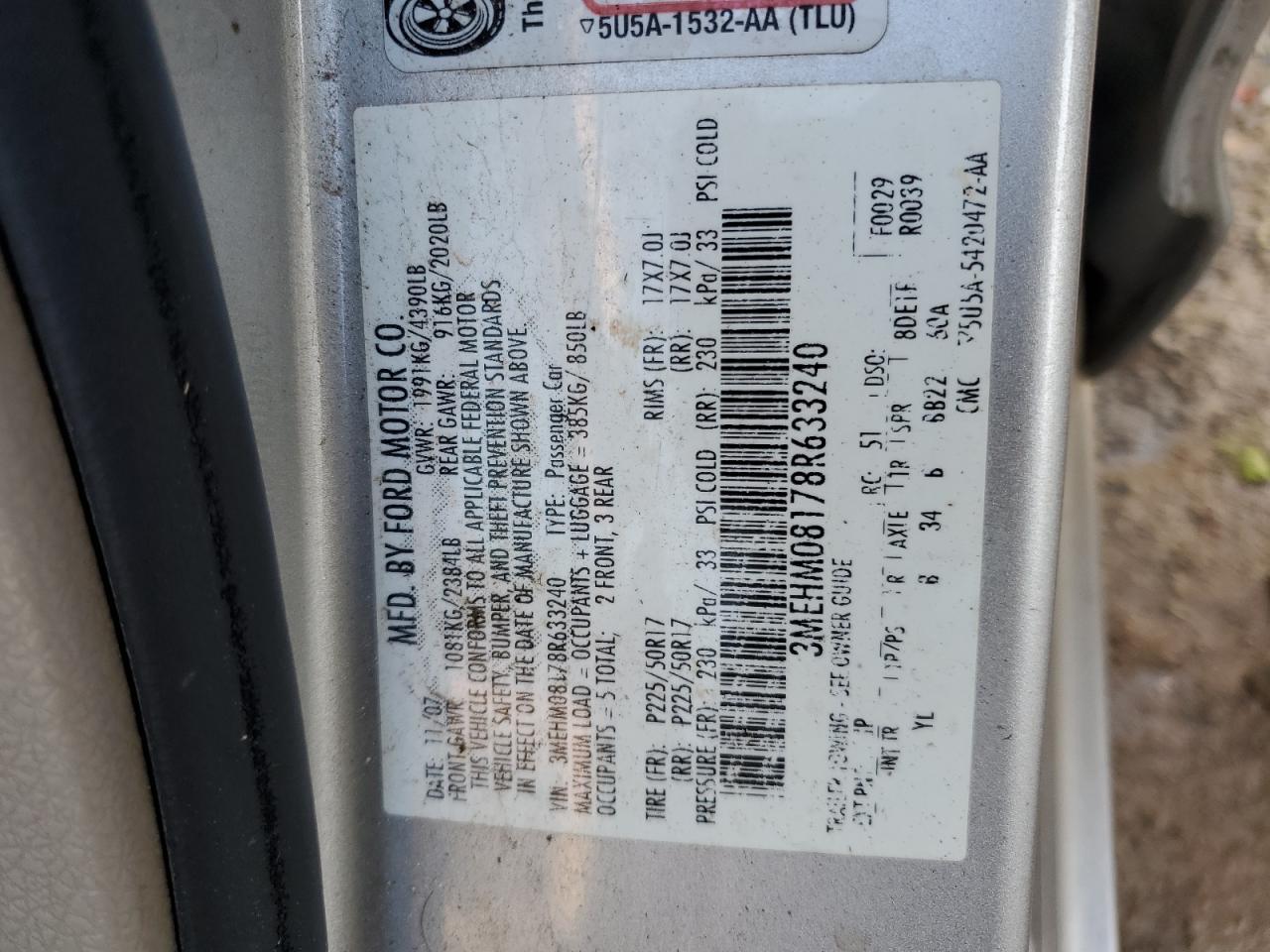 2008 Mercury Milan - Image 12