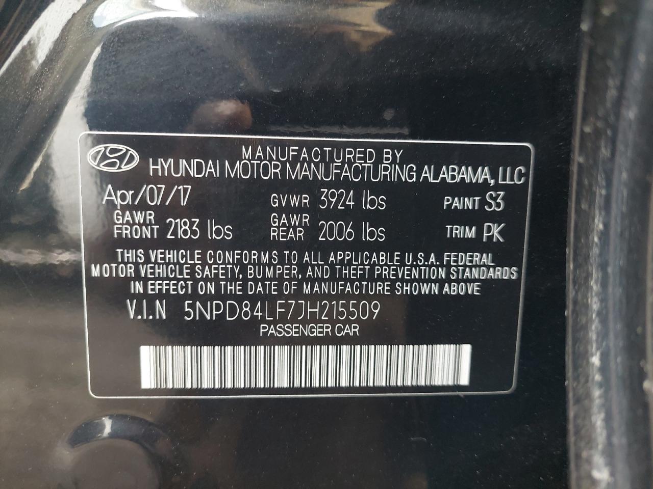 5NPD84LF7JH215509 - 2018 Hyundai ELANTRA - #87519235
