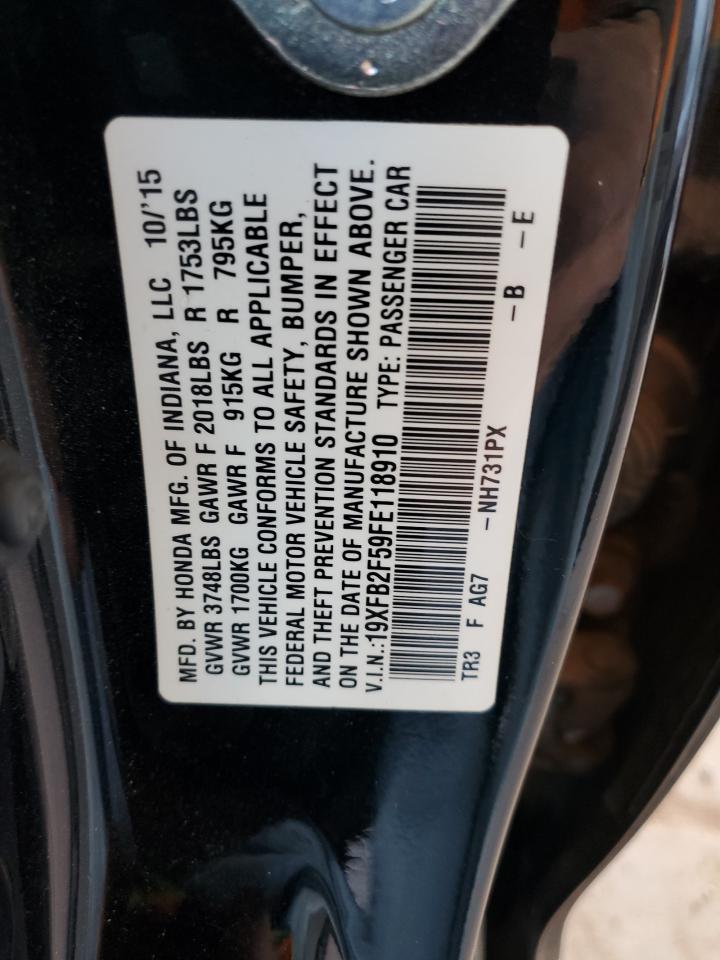 19XFB2F59FE118910 2015 HONDA CIVIC - Image 14