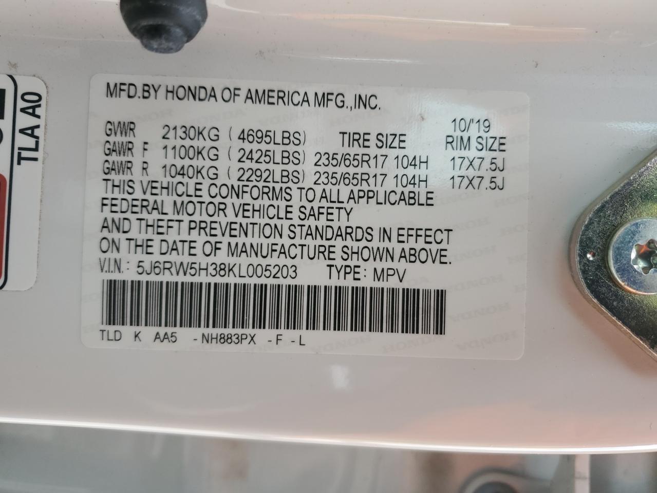 2019 Honda CR-V - Image 12