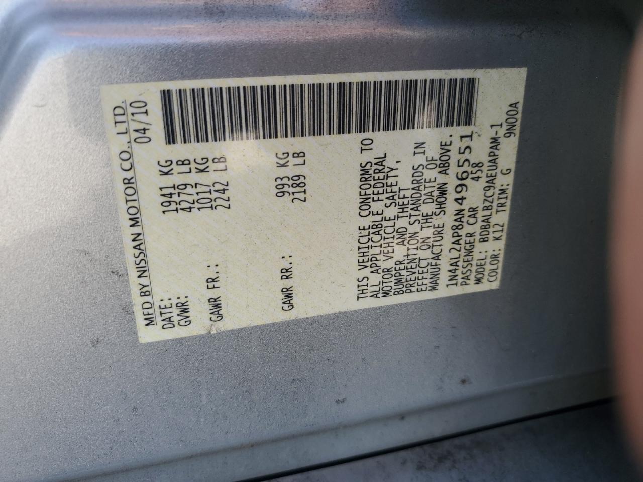 2010 Nissan Altima - Image 12