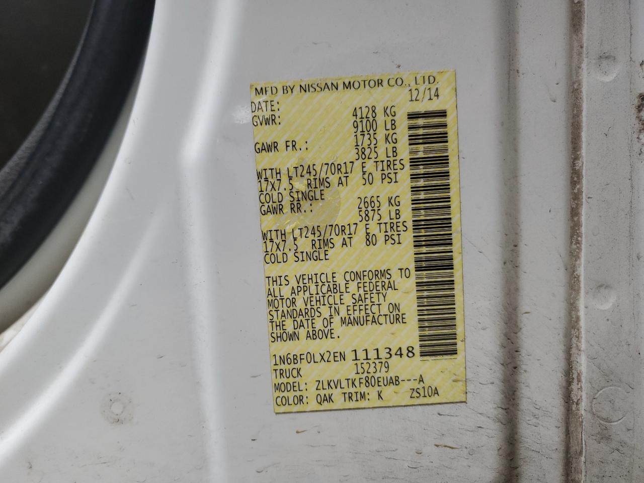 2014 Nissan NV - Image 13