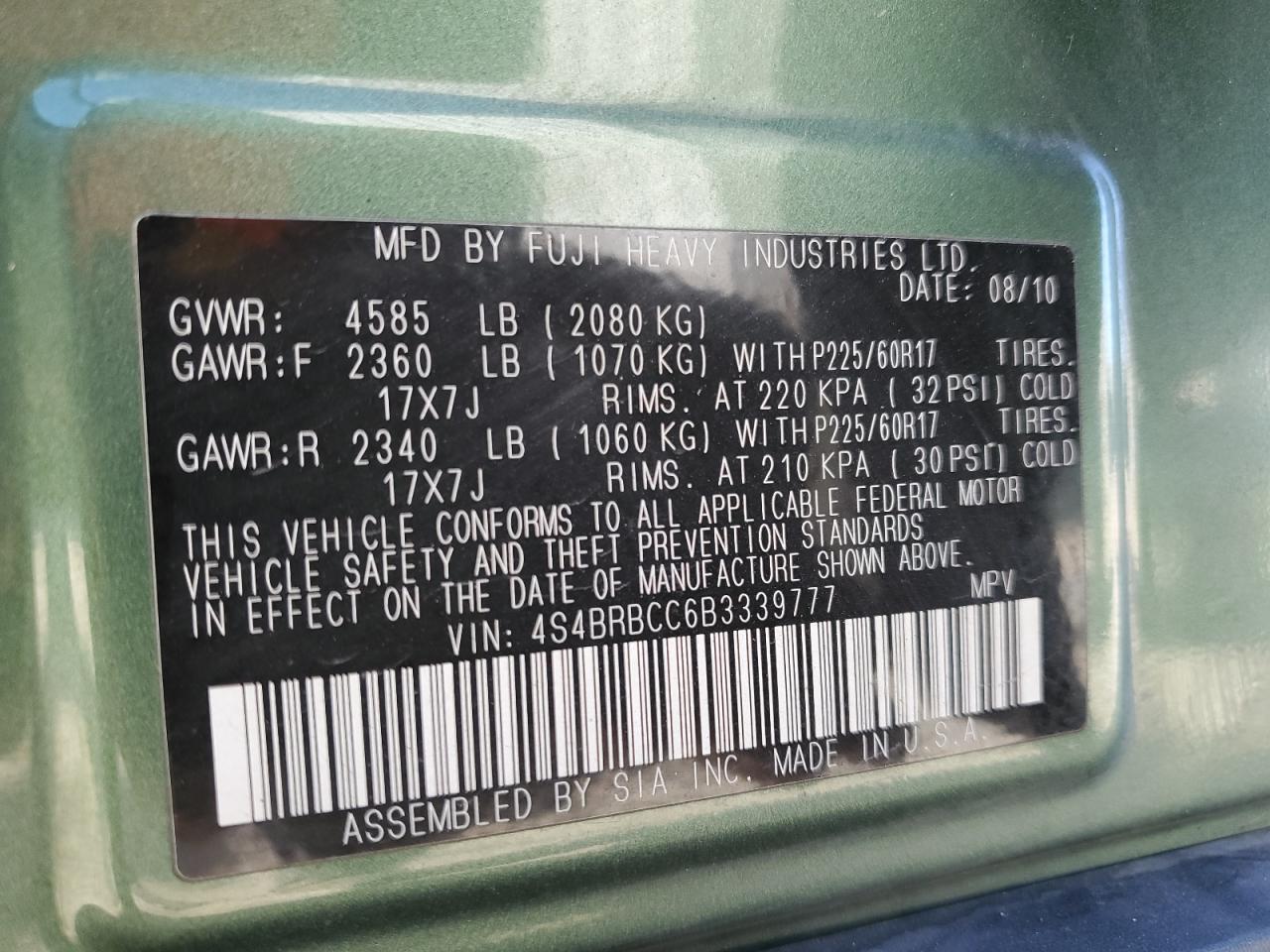 2011 Subaru Outback - Image 14