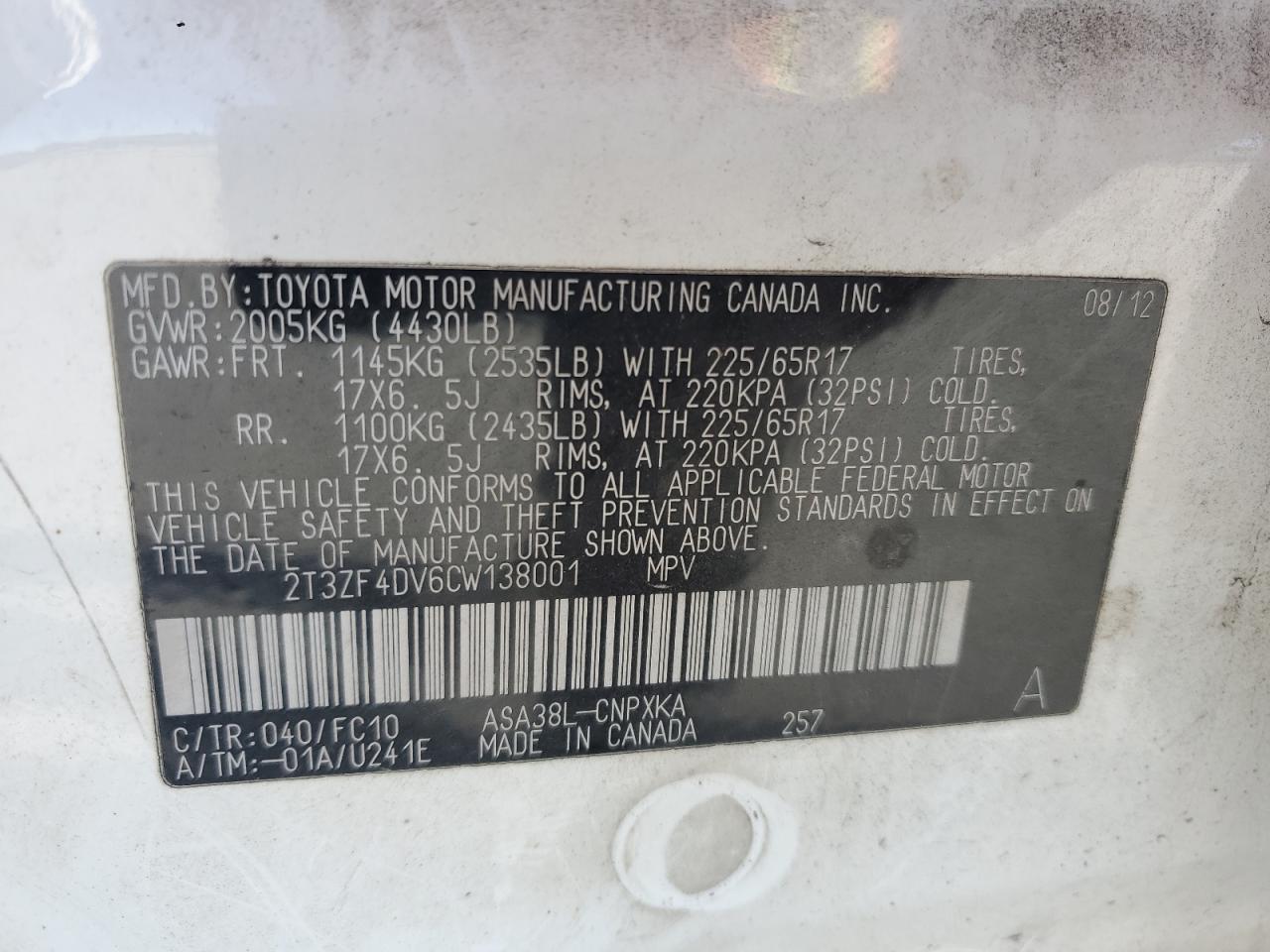 2012 Toyota RAV 4 - Image 13