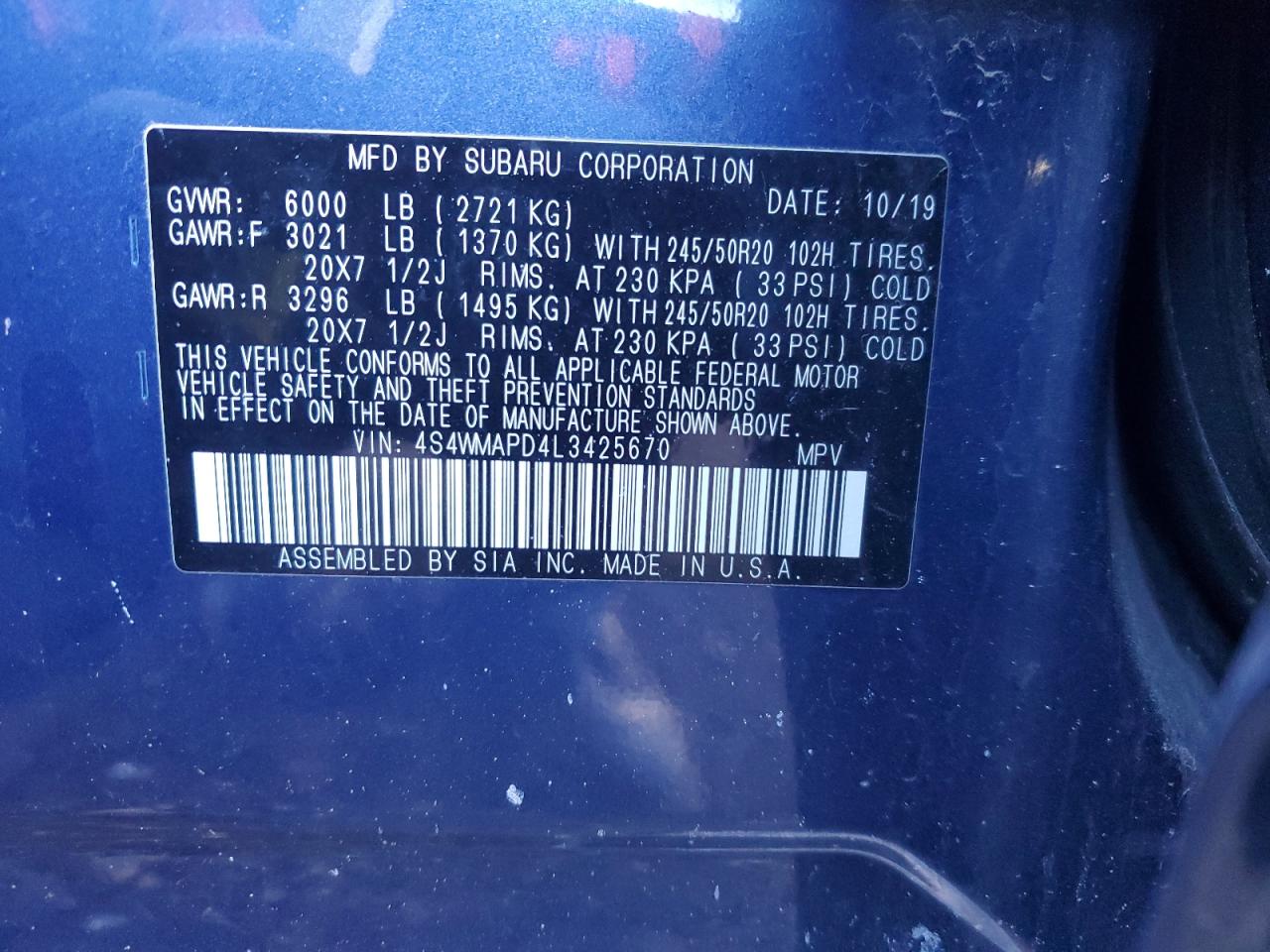 2020 Subaru Ascent - Image 14