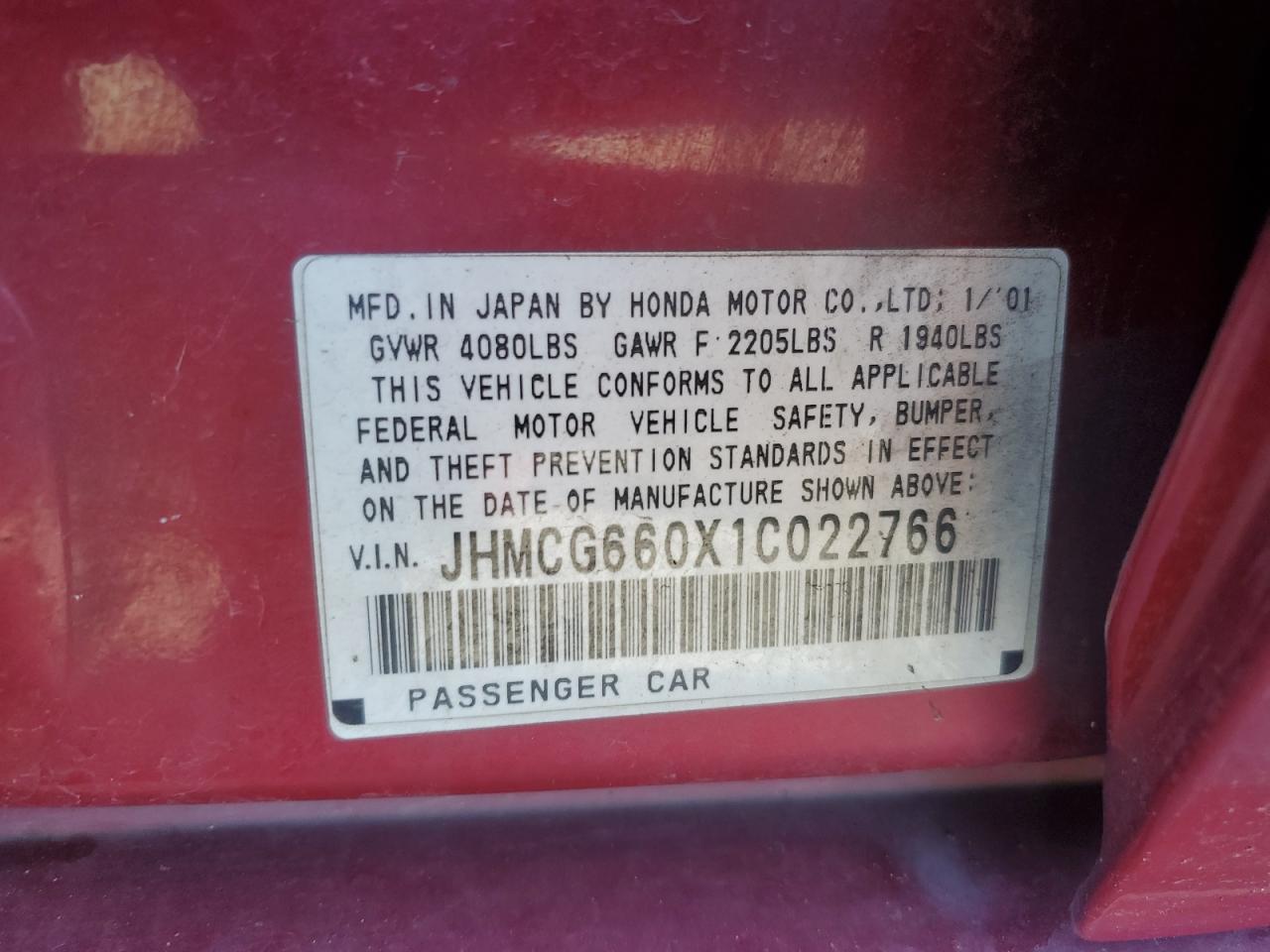 2001 Honda Accord - Image 13