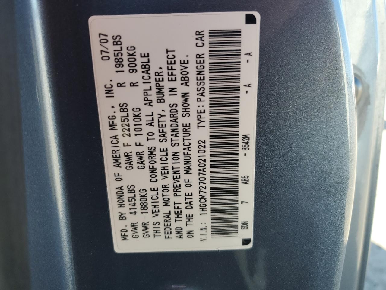 2007 Honda Accord - Image 12