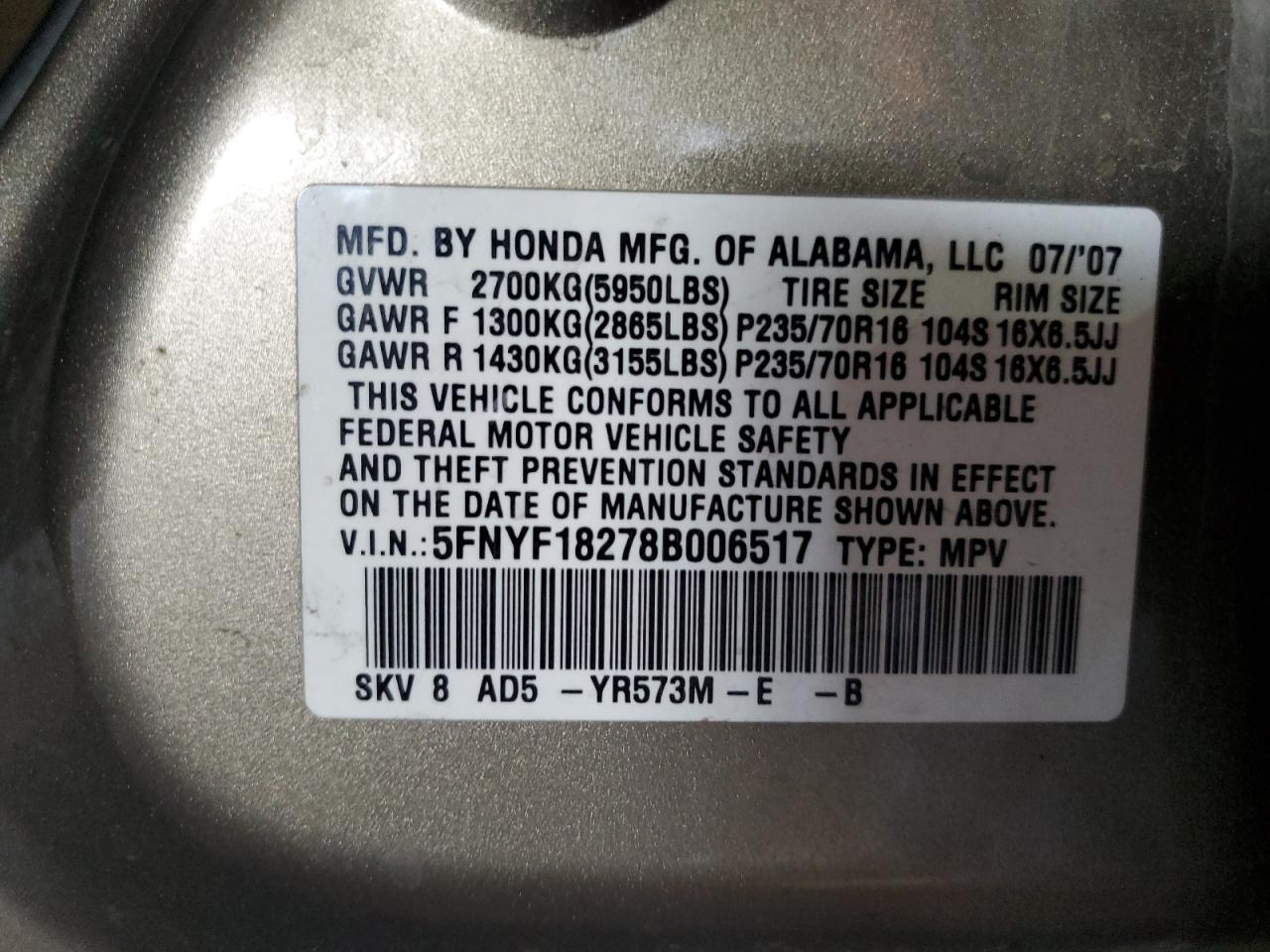 2008 Honda Pilot - Image 13