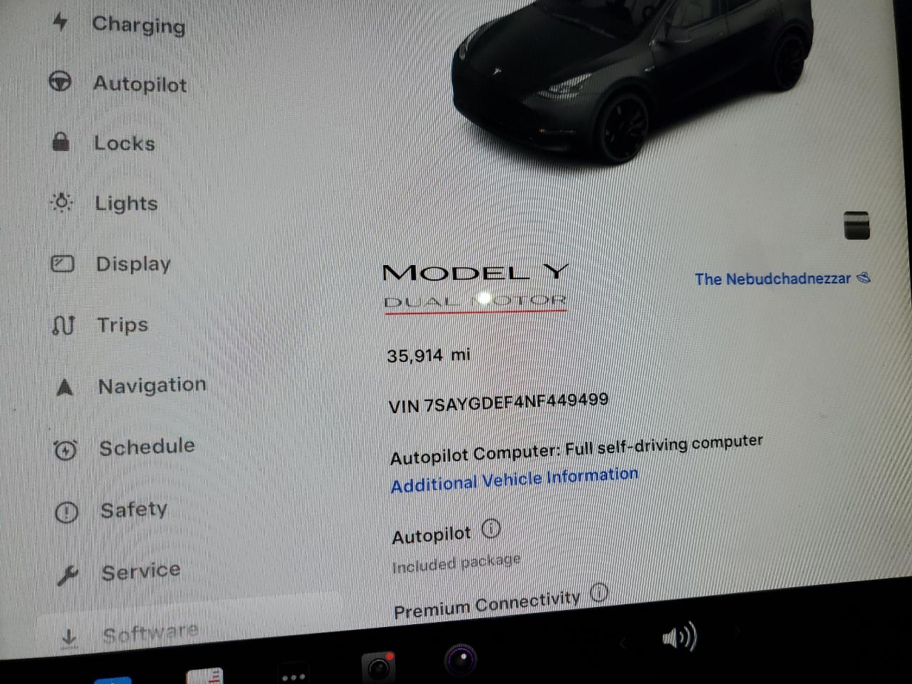 VIN 7SAYGDEF4NF449499 2022 TESLA MODEL Y no.9