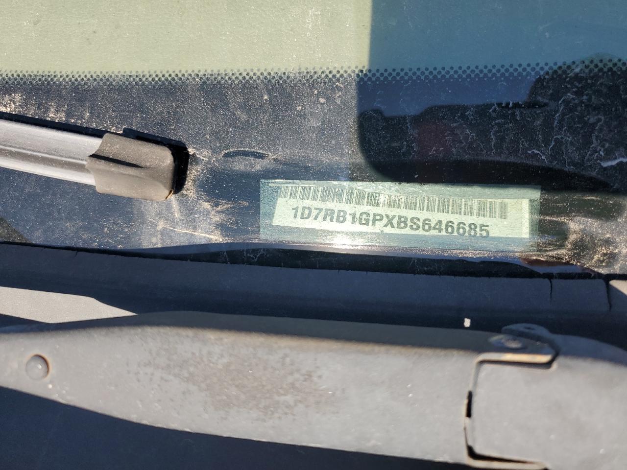 2011 Dodge Ram 1500 VIN: 1D7RB1GPXBS646685 Lot: 88799985