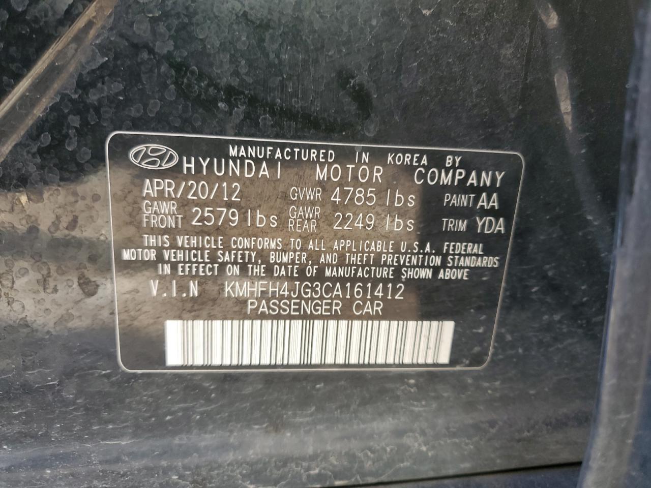 2012 Hyundai Azera - Image 12
