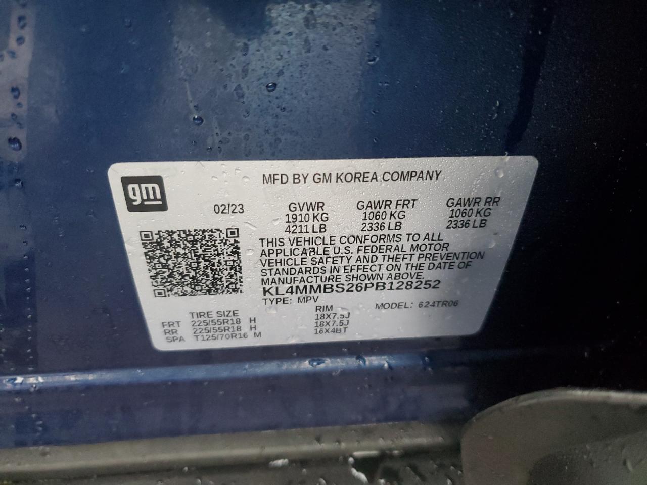 2023 Buick Encore Gx Preferred VIN: KL4MMBS26PB128252 Lot: 42846785