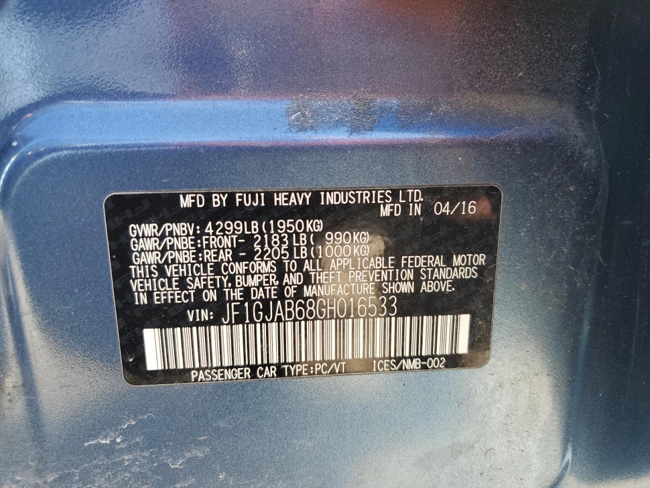 2016 Subaru Impreza - Image 12
