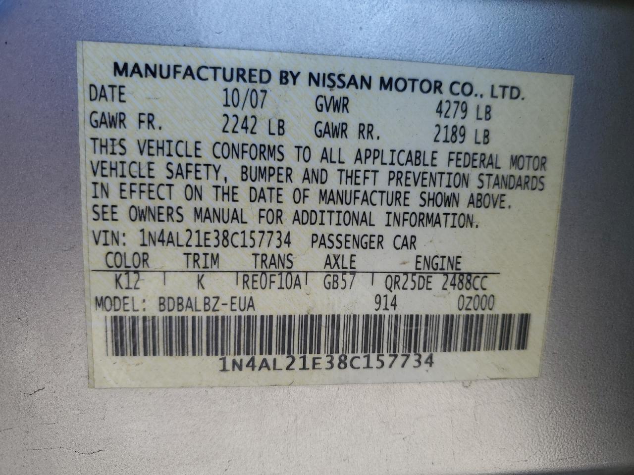 2008 Nissan Altima - Image 12