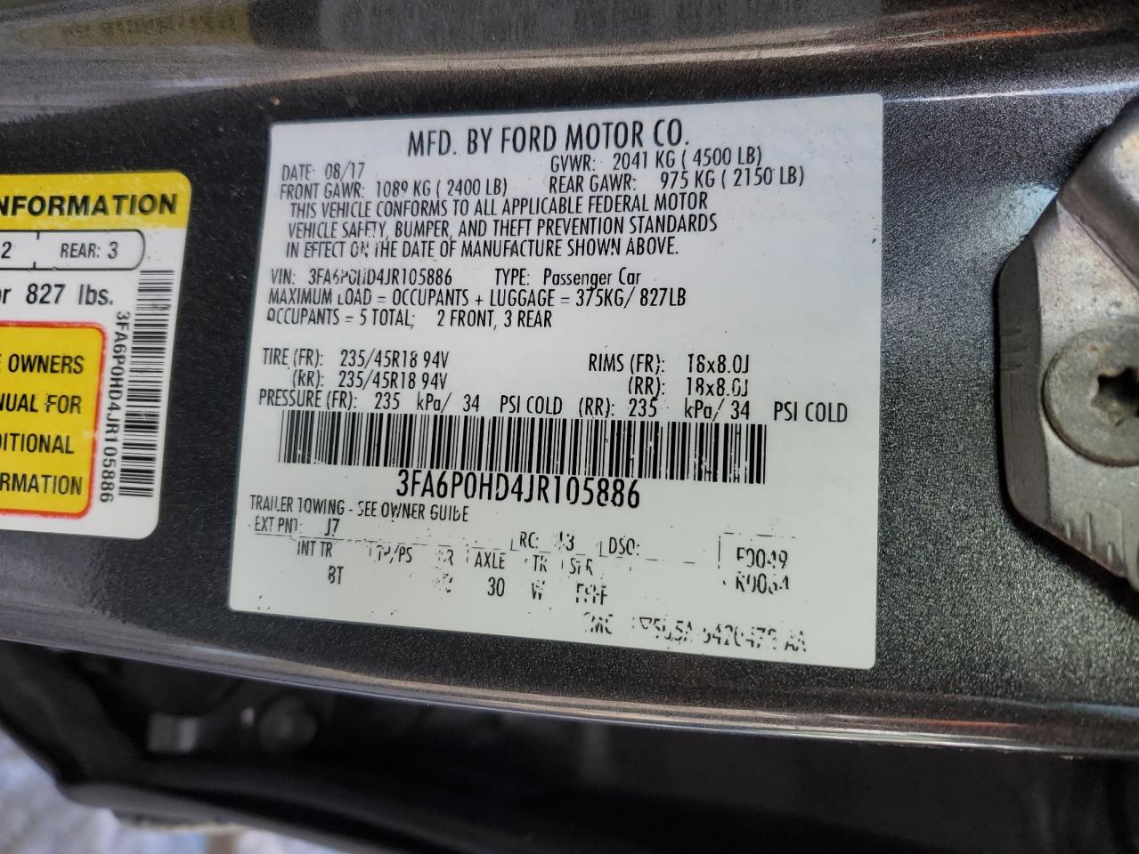 2018 Ford Fusion - Image 13