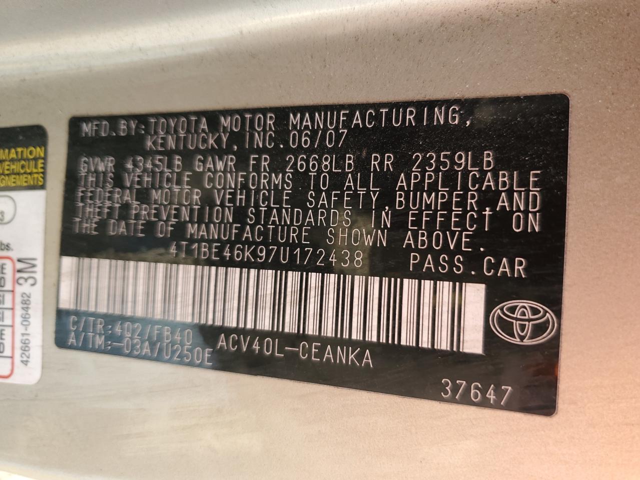 2007 Toyota Camry - Image 14