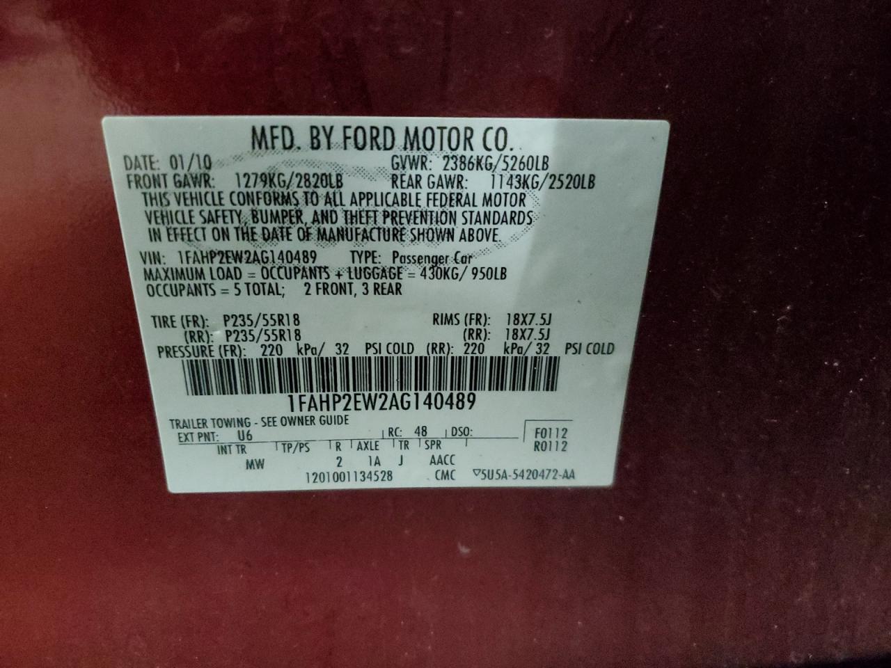 2010 Ford Taurus - Image 13