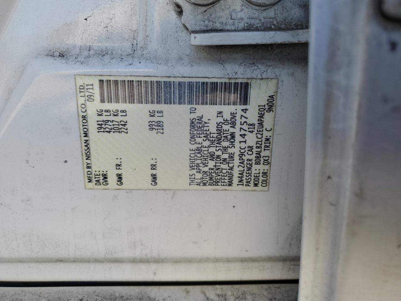 2012 Nissan Altima - Image 12