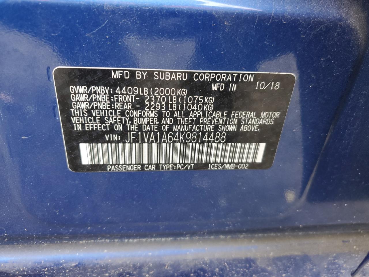 2019 Subaru WRX - Image 12