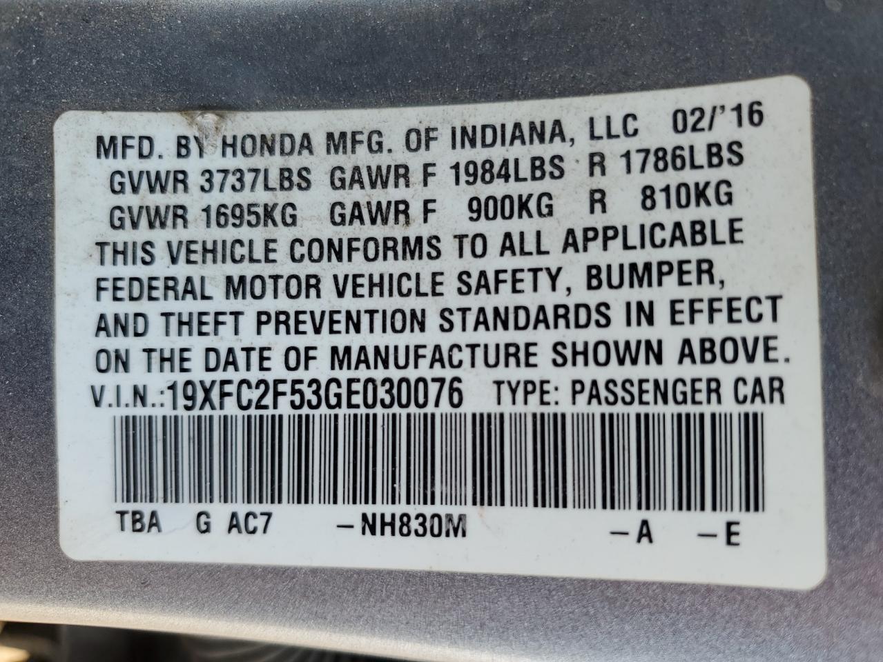 2016 Honda Civic - Image 13