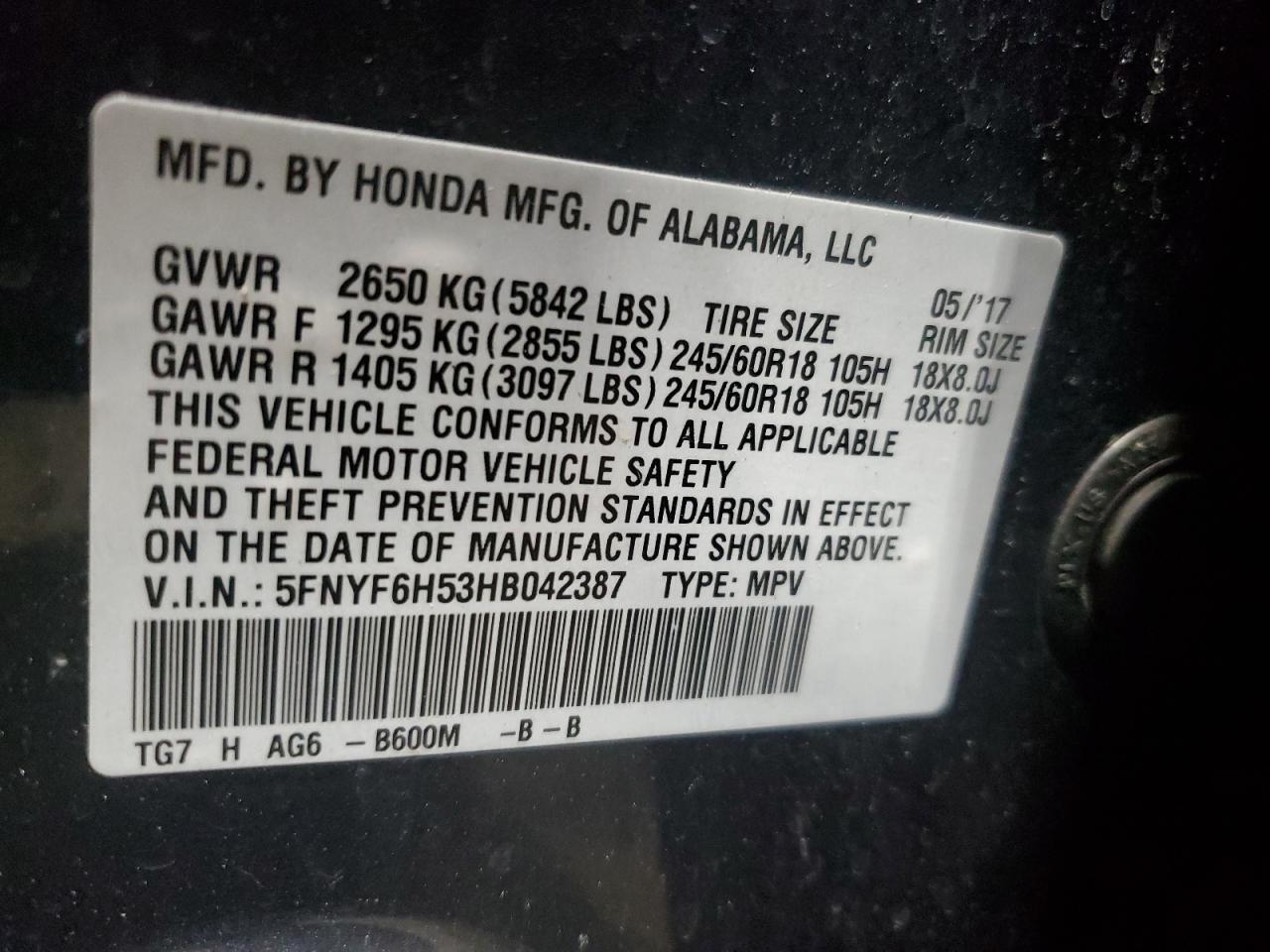 2017 Honda Pilot - Image 14