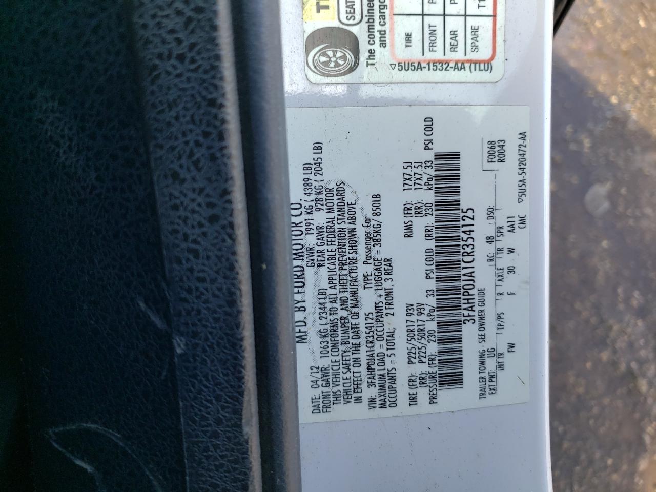 2012 Ford Fusion - Image 12