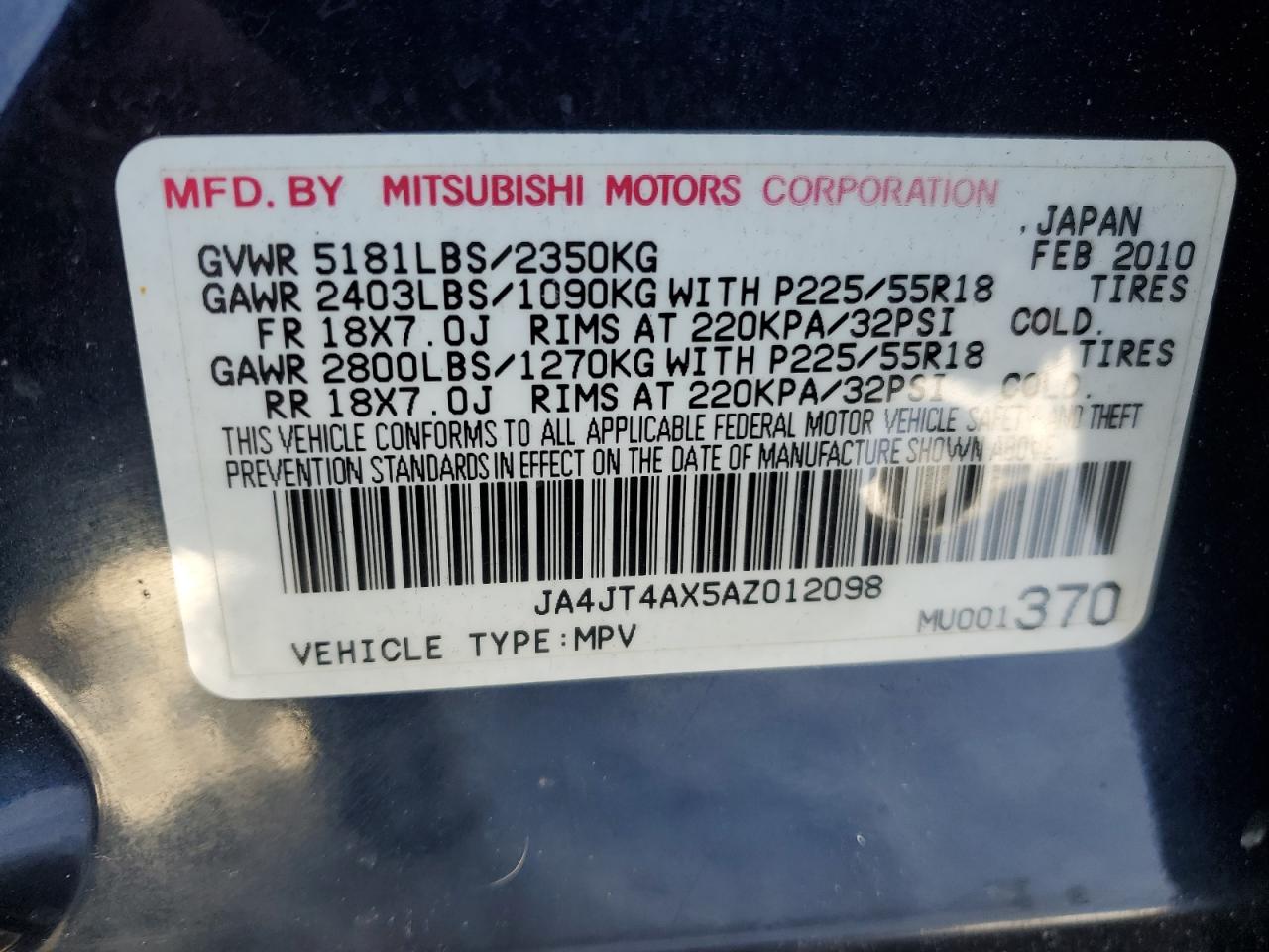 2010 Mitsubishi Outlander - Image 13