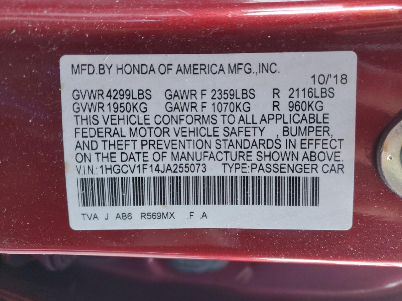 2018 Honda Accord - Image 13