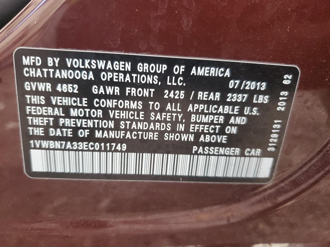 2014 Volkswagen Passat - Image 14