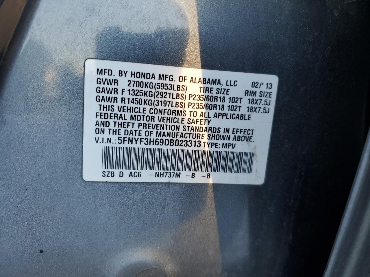 2013 Honda Pilot - Image 16