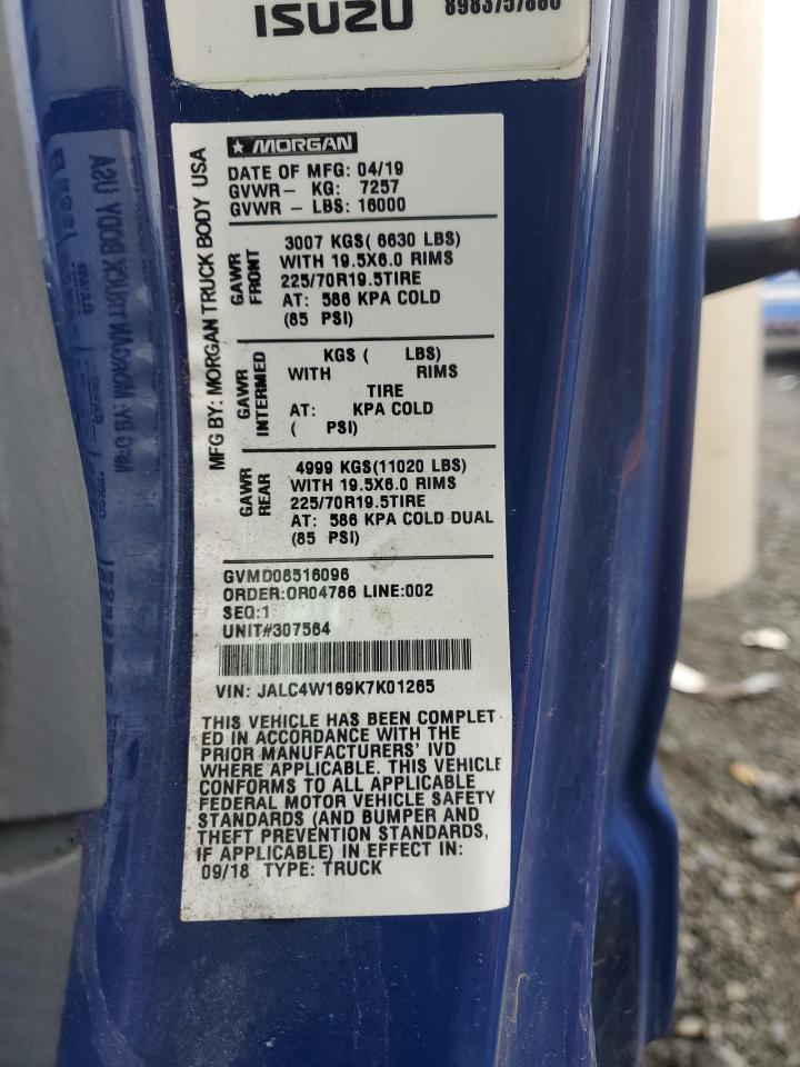 2019 Isuzu Npr Xd VIN: NEWL0T82252484 Lot: 87449744