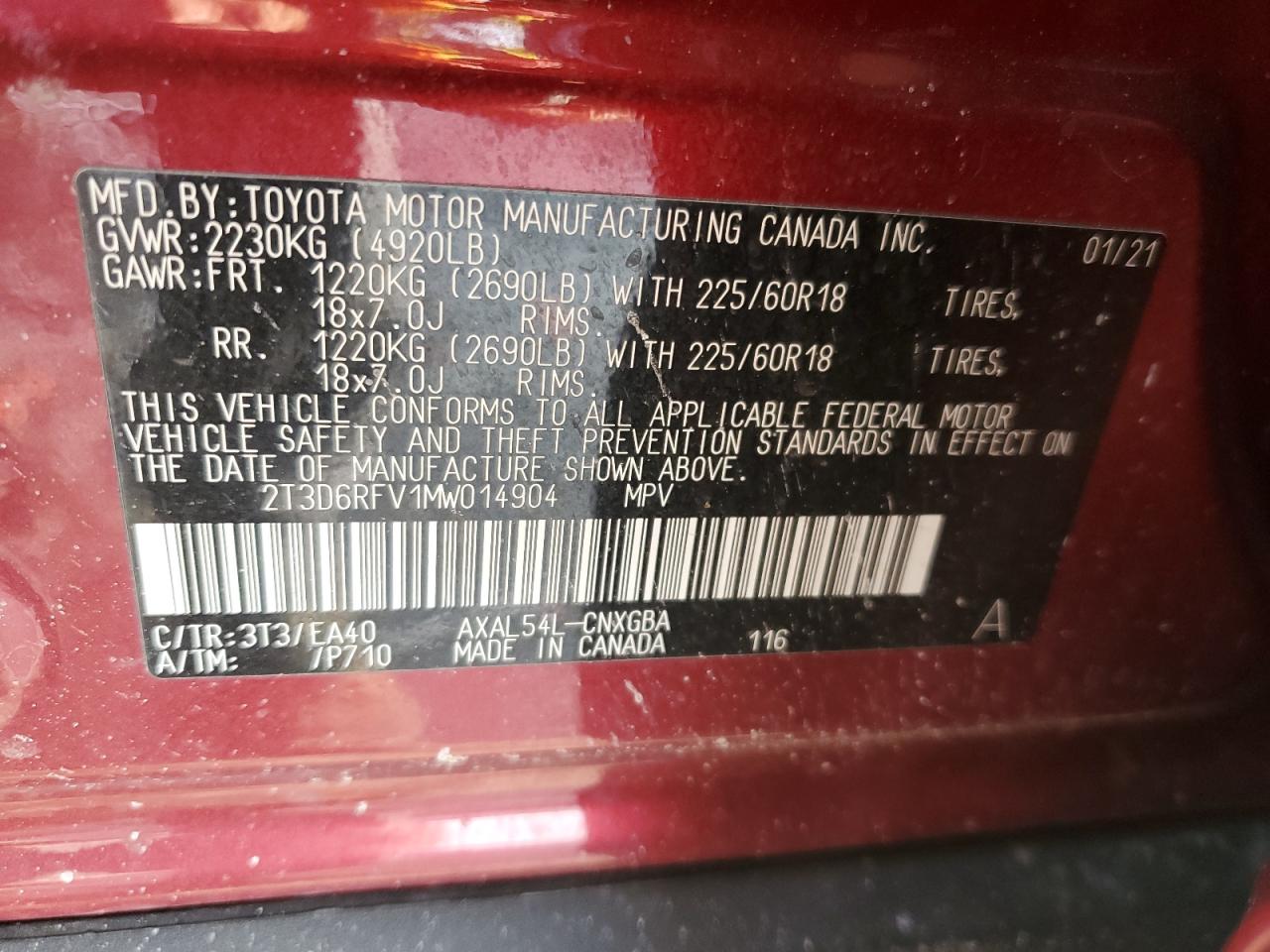 2021 Toyota RAV 4 - Image 15