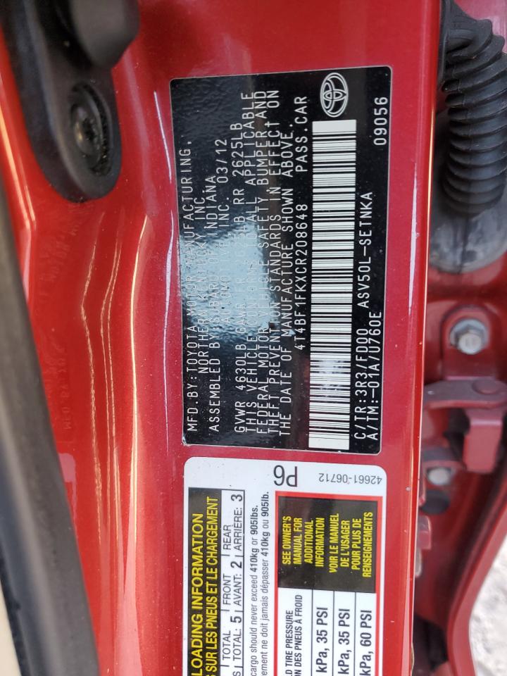 2012 Toyota Camry - Image 13