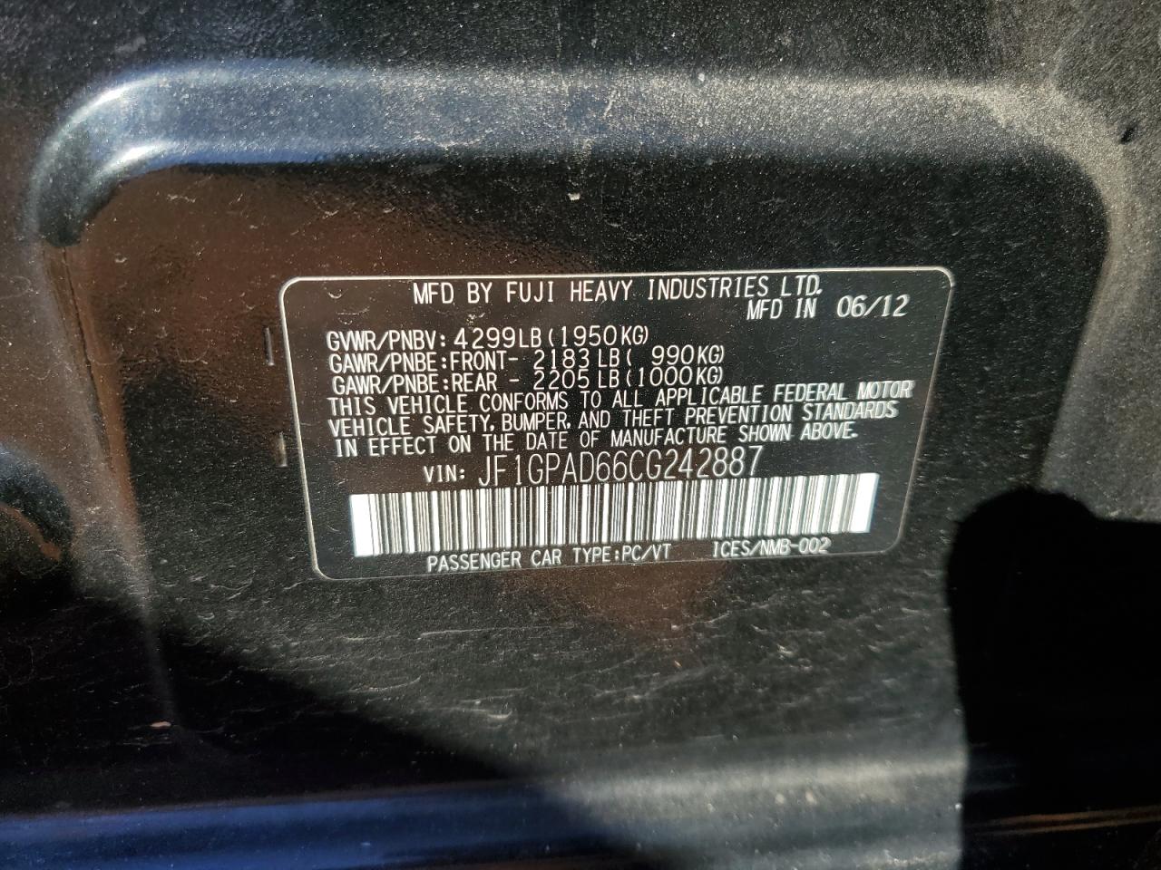2012 Subaru Impreza - Image 12