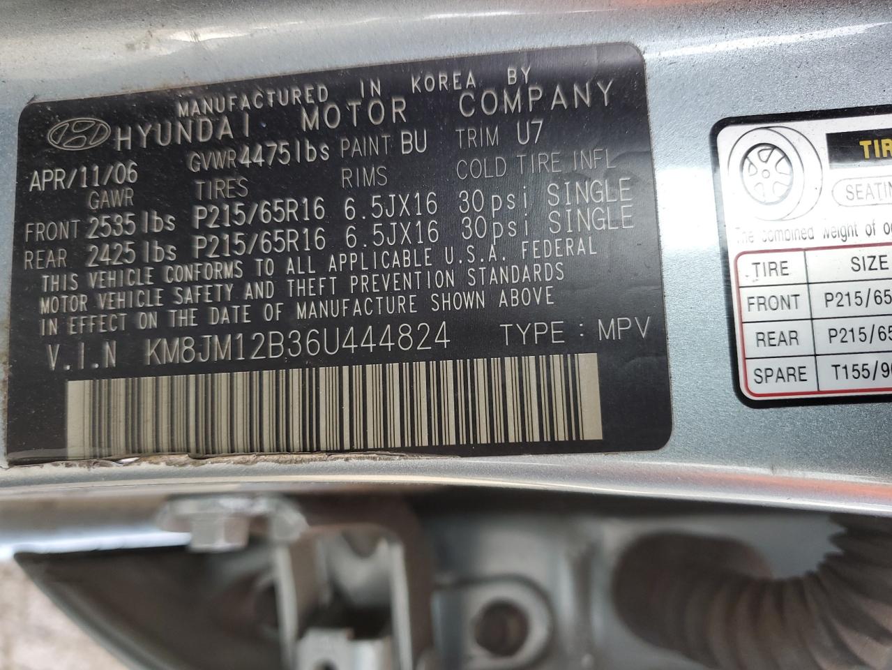 2006 Hyundai Tucson - Image 13